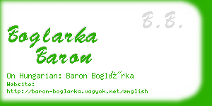 boglarka baron business card